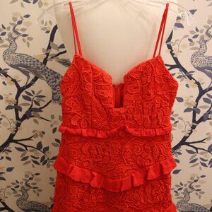 Saints + Secrets Red Lace Dress